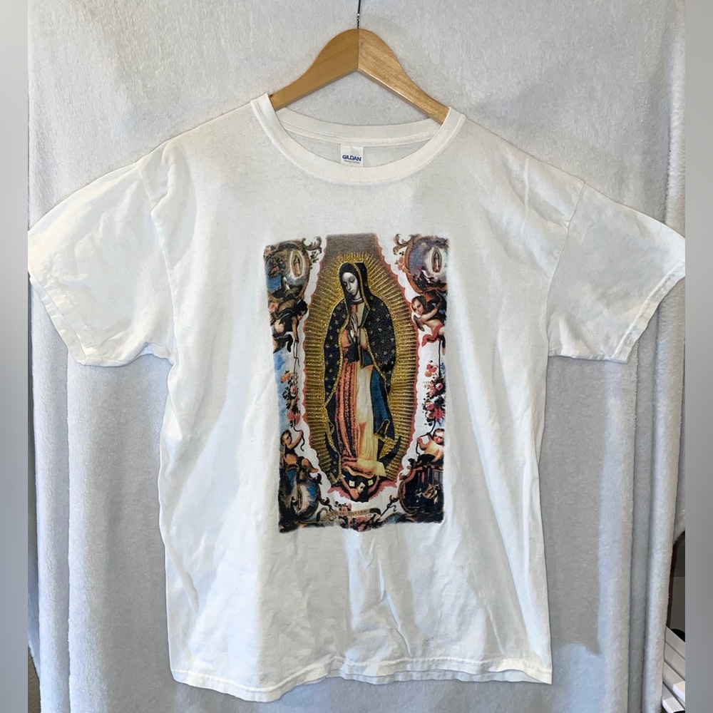Glitter Lady of Guadalupe T Shirt